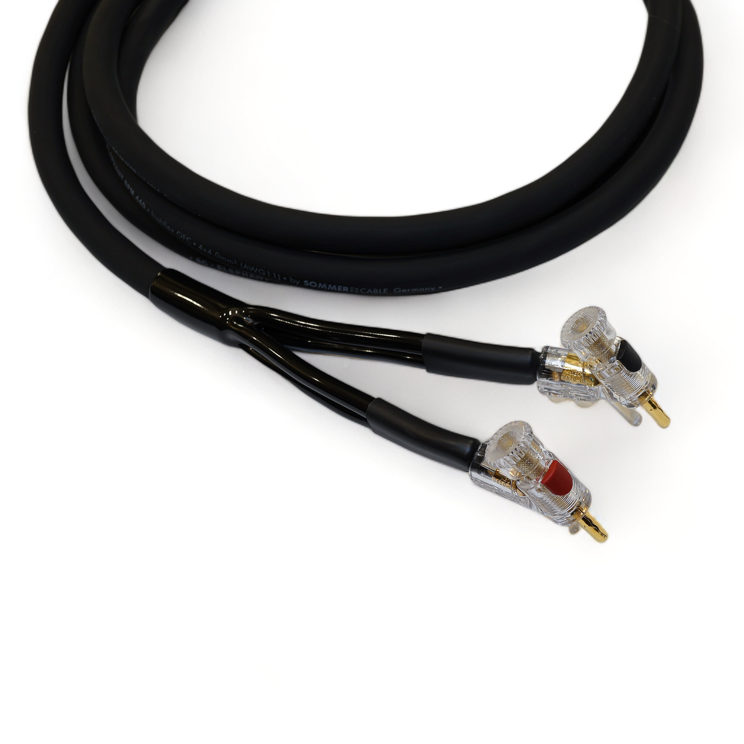 Pair of Lora Speaker Cables - Banana - 2x2x4.0mm²/8 AWG - (2ft - 25ft)