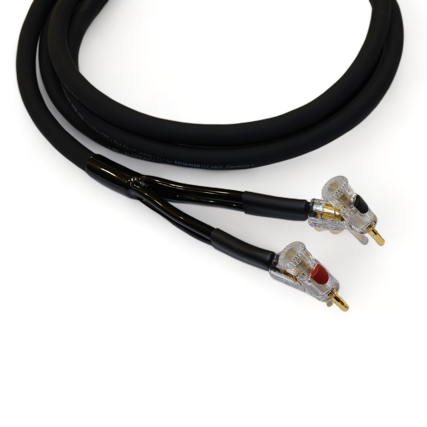 Pair of Lora Speaker Cables - Banana - 8 Gauge - (2 ft - 25 ft)