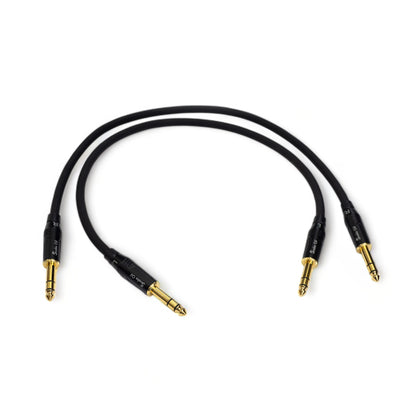 Pair of Taipan 1/4" 6.35mm TRS-to-TRS Balanced Interconnect Cables (6 in - 25 ft)