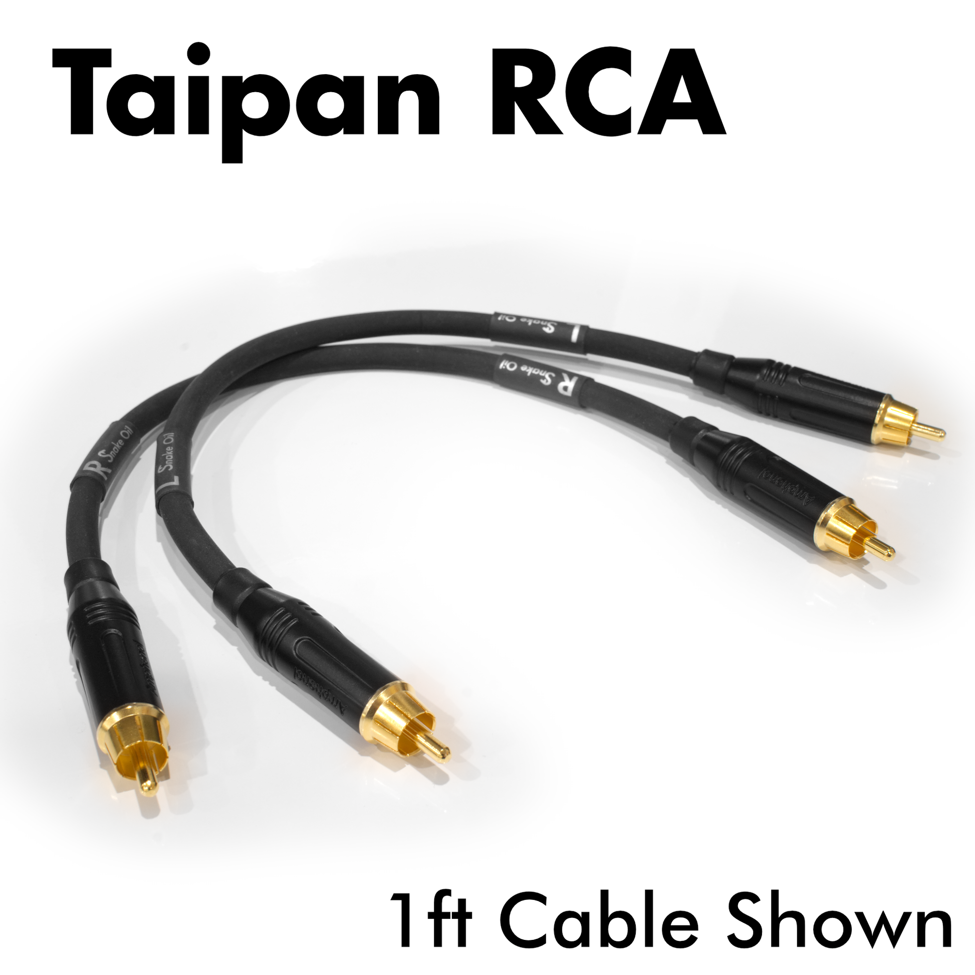 Pair of Taipan RCA Cables (6 in - 25 ft) – Snake Oil LLC